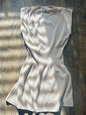 Zara cream knit mini dress size medium